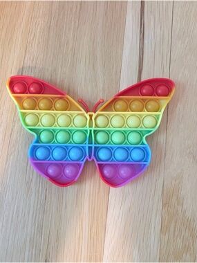 Butterfly Rainbow Pop-It Sensory Fidget Toy - Multicolor